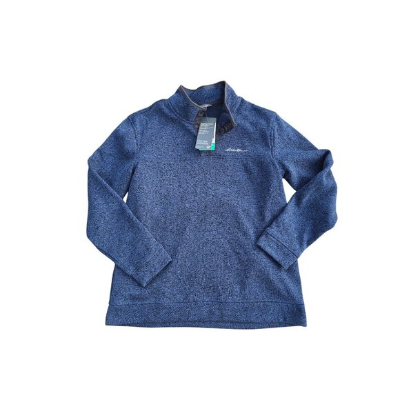 Eddie Bauer Mens Radiator Fleece Snap-Front Pullover XL Blue Heather - Picture 1 of 4